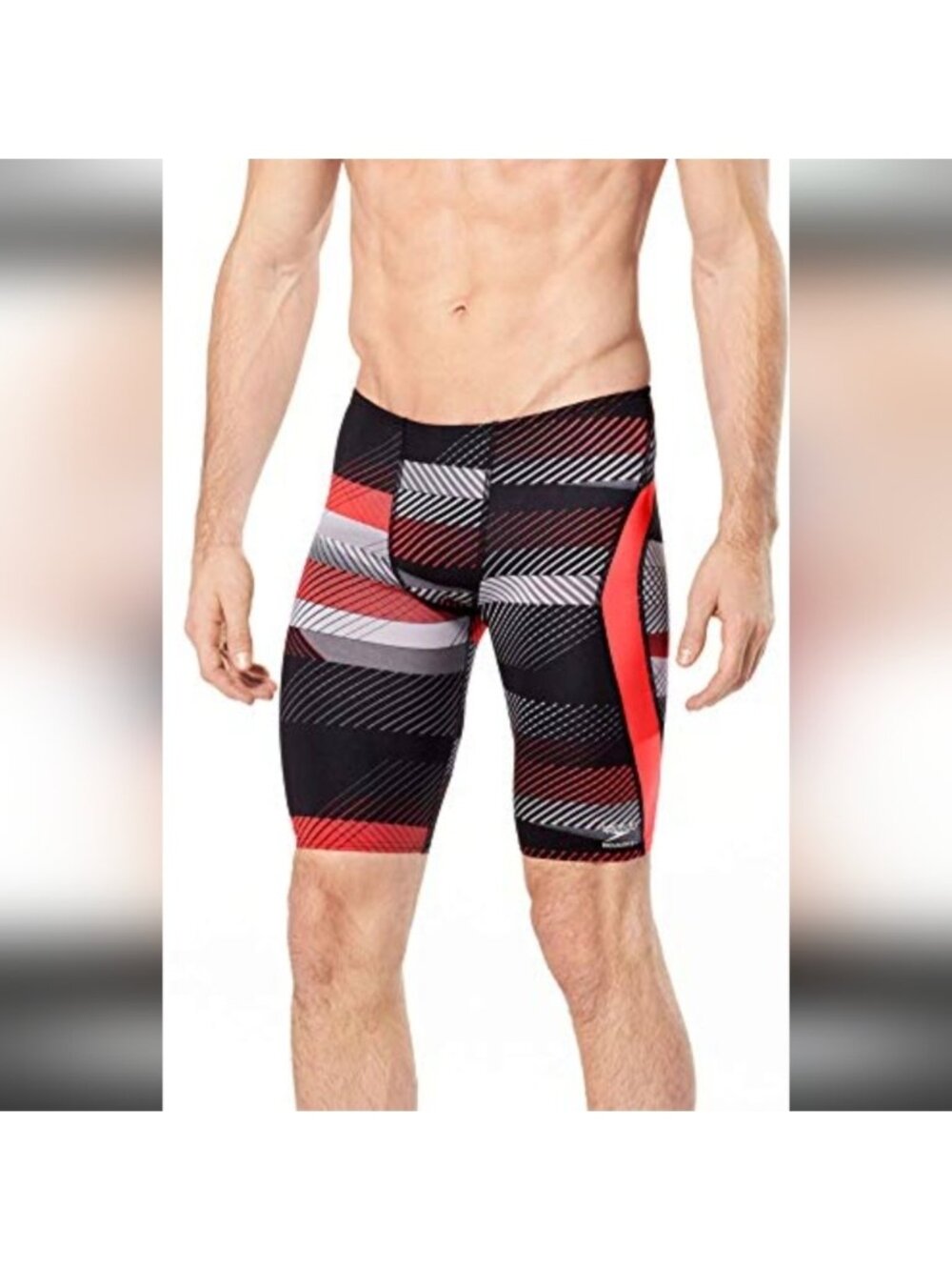 Speedo's Endurance swim shorts plaid Storm Jammer Red & black swim suit Size 30